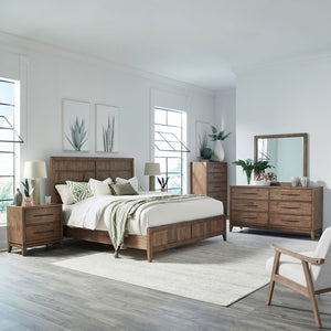 Liberty Furniture Shaker Lakes Harvest Brown Open Nightstand With Charging Station