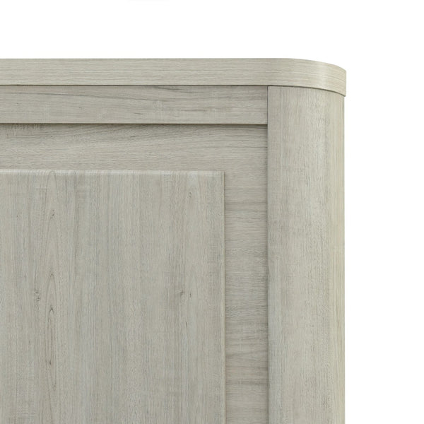 Liberty Furniture Modern Play Natural White Queen Panel Bed with Gently Rounded Corners