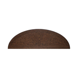 Liberty Furniture Allington Satin Sienna Demilune Sofa Table with Fancy Face Veneer Top