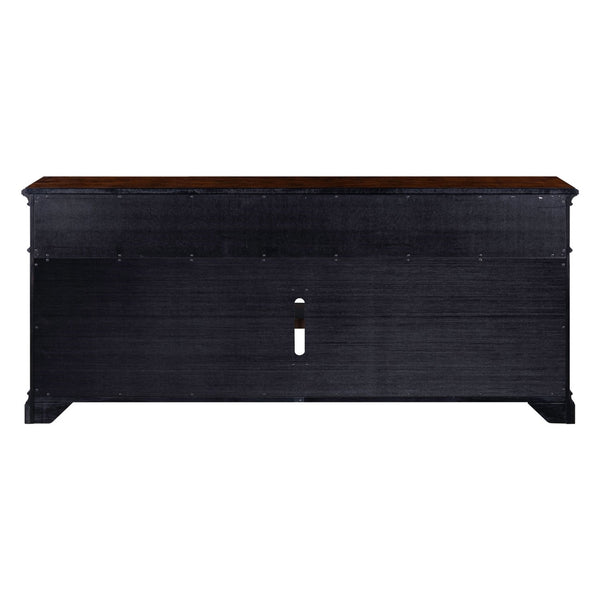 Liberty Furniture Fireplace TV 84-Inch Console with Antique Brass Bail & Knob Hardware