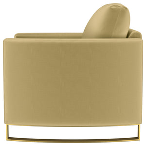 Coaster Corliss Upholstered Curved Track Arm Chair Camel