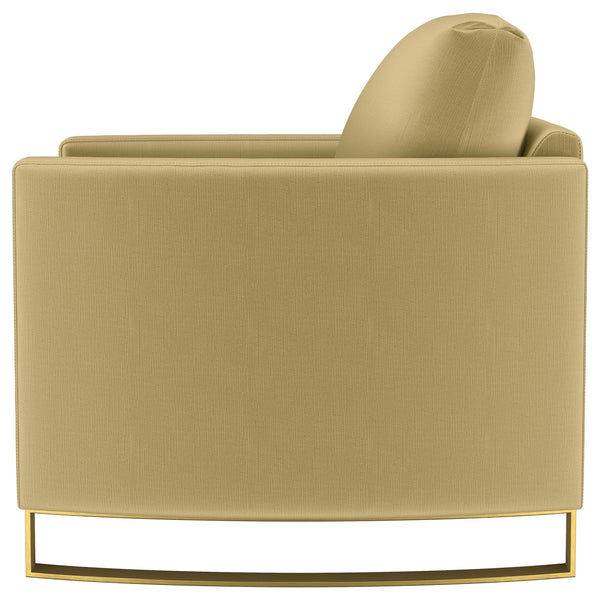 Coaster Corliss Upholstered Curved Track Arm Chair Camel