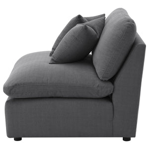 Coaster Hobson Upholstered Armless Chair Charcoal