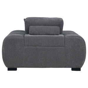 Coaster Octavia Upholstered Track Arm Accent Chair Charcoal Grey