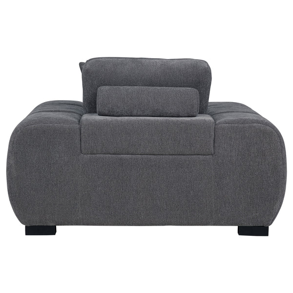 Coaster Octavia Upholstered Track Arm Accent Chair Charcoal Grey