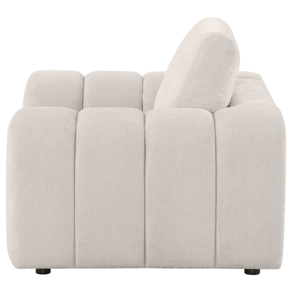 Coaster Burnett Chenille Upholstered Accent Chair Ivory