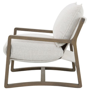 Coaster Geneva Boucle Upholstered Wood Arm Accent Chair Sand