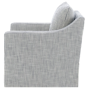 Coaster Winter Upholstered Sloped Arm Accent Swivel Chair Grey