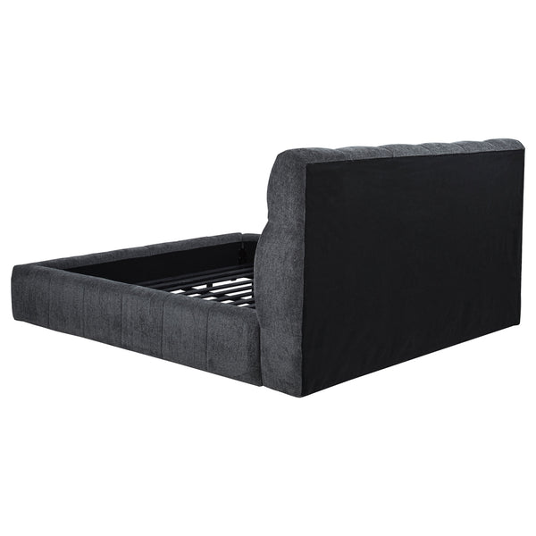 Coaster Nollet 48-Inch Upholstered California King Platform Bed Grey