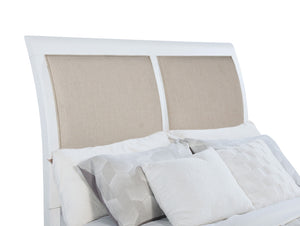 Coaster Bexhill 56-Inch Upholstered California King Panel Bed White