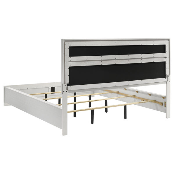 Coaster Miranda 54-Inch Upholstered California King Panel Bed White