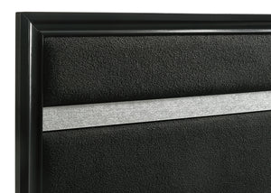 Coaster Miranda 54-Inch Upholstered California King Panel Bed Black