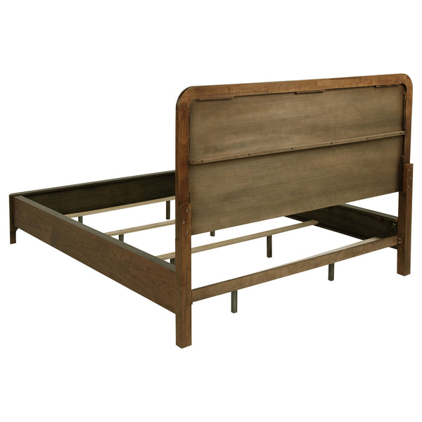 Coaster Maderia 57-Inch Upholstered California King Panel Bed Walnut