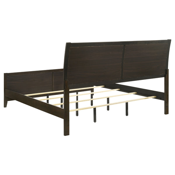 Coaster Wilkes 51-Inch Upholstered California King Bed Dark Cocoa