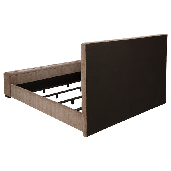 Coaster Senna Upholstered California King Audio Flame Visualizer Bed Brown