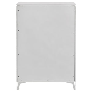 Coaster Cassia 5-Drawer Bedroom Chest Of Drawers White High Gloss