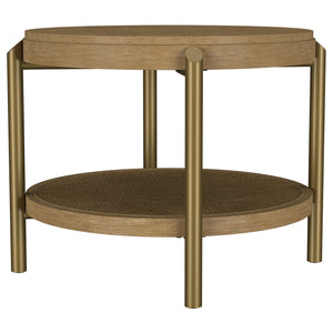 Coaster Arini 2-Piece Round Coffee & End Table Set Sand Wash