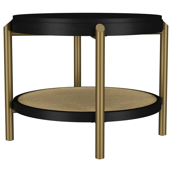 Coaster Arini 3-Piece Round Coffee & End Table Set Black