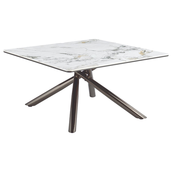 Coaster Carvell 3-Piece Square Coffee & End Table Set Mirage White