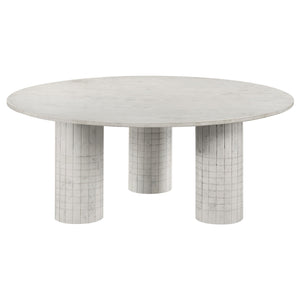 Coaster Astoria 3-Piece Marble Coffee & End Table Set White