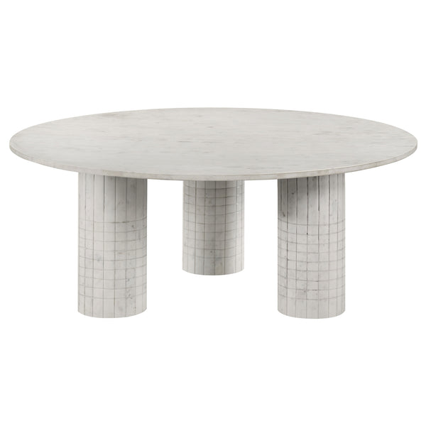 Coaster Astoria 3-Piece Marble Coffee & End Table Set White