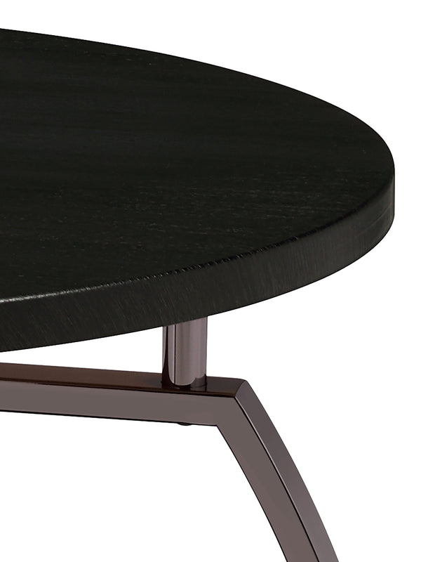 Coaster Dacre 2-Piece Round Coffee & End Table Set Dark Charcoal