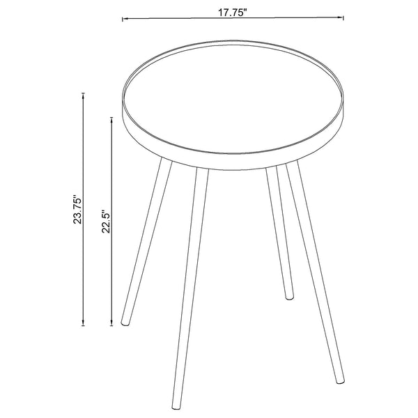Coaster Kaelyn 3-Piece Round Coffee & End Table Set Gold