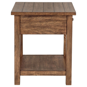 Coaster Payne 3-Piece Coffee & 1-Drawer End Table Set Brown