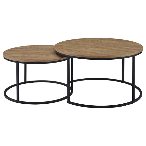 Coaster Lainey 2-Piece Round Nesting Coffee Table Mango