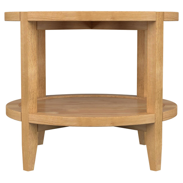 Coaster Camillo 3-Piece Round Coffee & End Table Set Maple