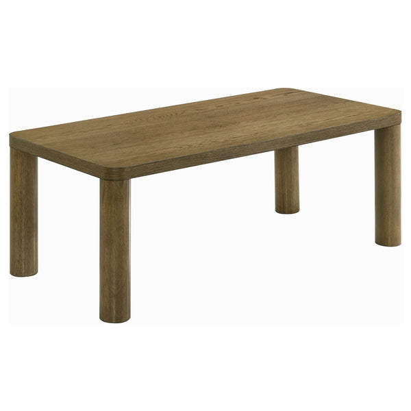 Coaster Castlewood 2-Piece Cocktail Coffee Table Set Brown Oak