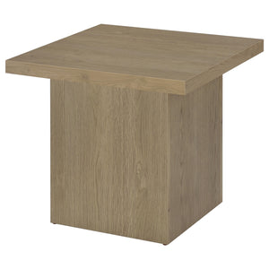 Coaster Devar 2-Piece Square Cocktail Coffee End Table Set Latte