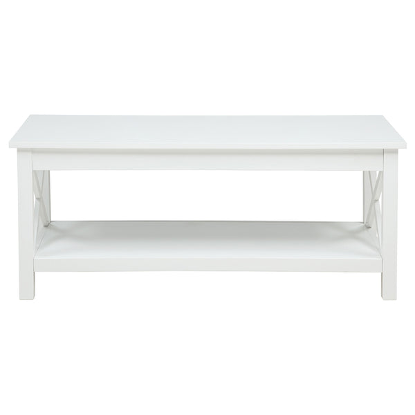 Coaster Skyview 44-Inch Rectangular Lift Top Coffee Table White