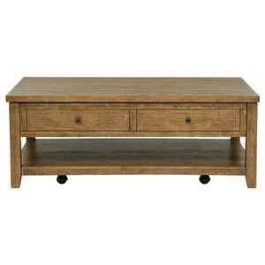 Coaster Payne 48-Inch Mobile Lift Top Coffee Table Distressed Brown