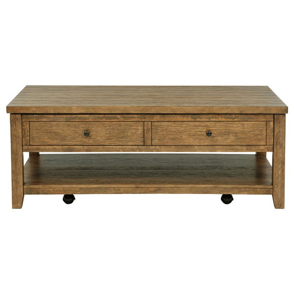 Coaster Payne 48-Inch Mobile Lift Top Coffee Table Distressed Brown