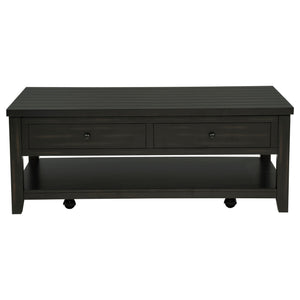 Coaster Payne 48-Inch Mobile Lift Top Coffee Table Distressed Java