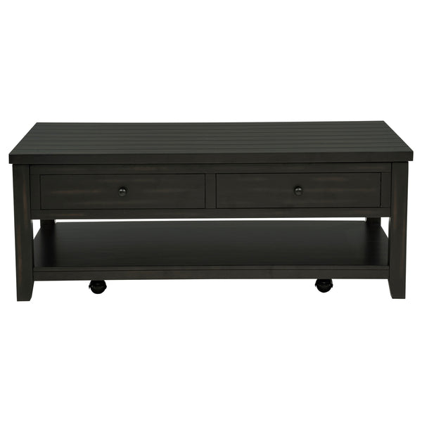 Coaster Payne 48-Inch Mobile Lift Top Coffee Table Distressed Java