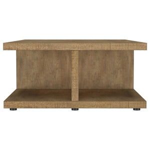 Coaster Cortona Square Engineered Wood Cocktail Coffee Table Mango