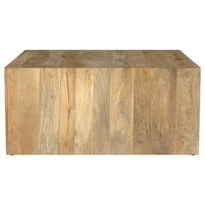 Coaster Benton Square Solid Mango Wood Coffee Table Natural