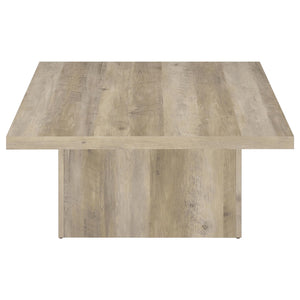 Coaster Devar Square Engineered Wood Coffee Table Distressed Pine