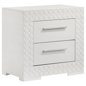 Coaster Ives 5-Piece Queen Bedroom Set White High Gloss