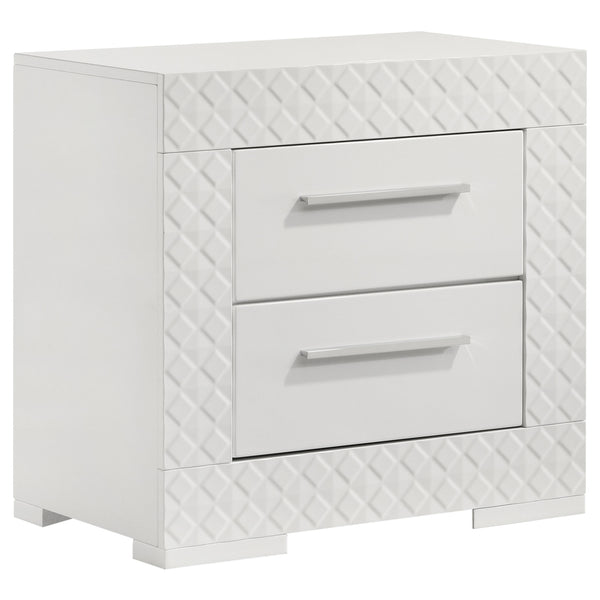 Coaster Ives 5-Piece Queen Bedroom Set White High Gloss