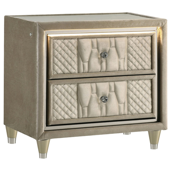 Coaster Lorient 4-Piece Queen Bedroom Set Ivory & Camel