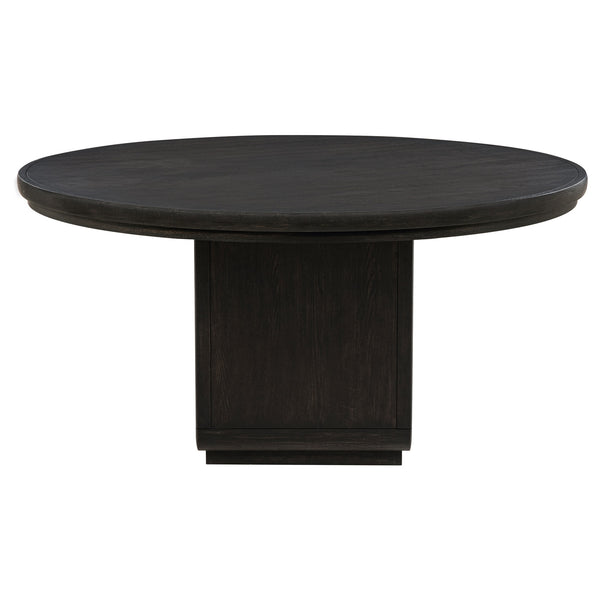 Coaster Leandro 7-Piece Round Dining Table Set Burnished Black