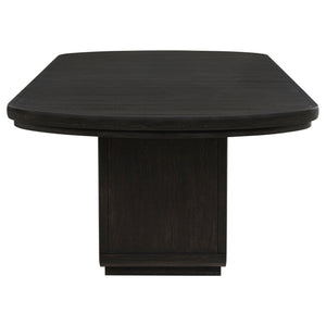 Coaster Leandro 7-Piece Rectangular Dining Table Set Burnished Black