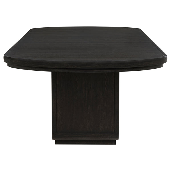 Coaster Leandro 7-Piece Rectangular Dining Table Set Burnished Black