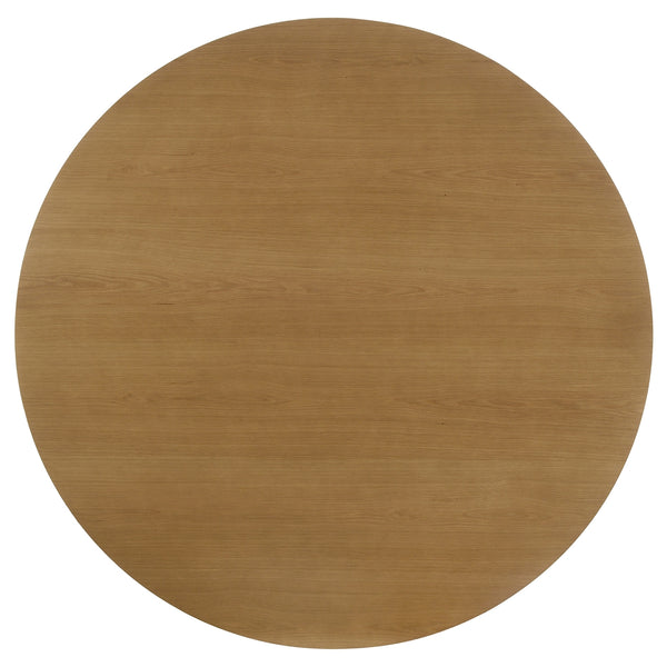 Coaster Hartville 7-Piece Round Dining Table Set Natural Light Brown