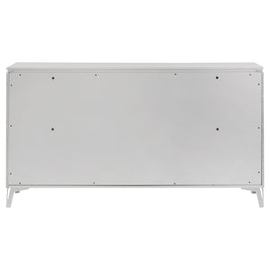 Coaster Cassia 6-Drawer Bedroom Dresser Cabinet White High Gloss