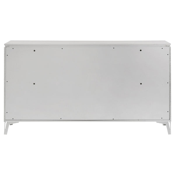 Coaster Cassia 6-Drawer Bedroom Dresser Cabinet White High Gloss