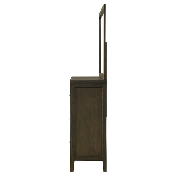 Coaster Wilkes 6-Drawer Dresser & Mirror Dark Cocoa